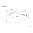 Стол обеденный SIGNAL PRINCE черный/хром 180/90